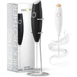 Milk Frother Black - Drink Mixer - Handheld Foam Maker